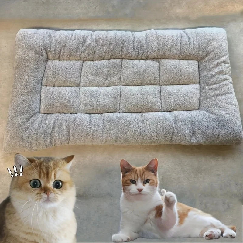 Large Plush Dog Sofa Bed and Crate Mat - in use