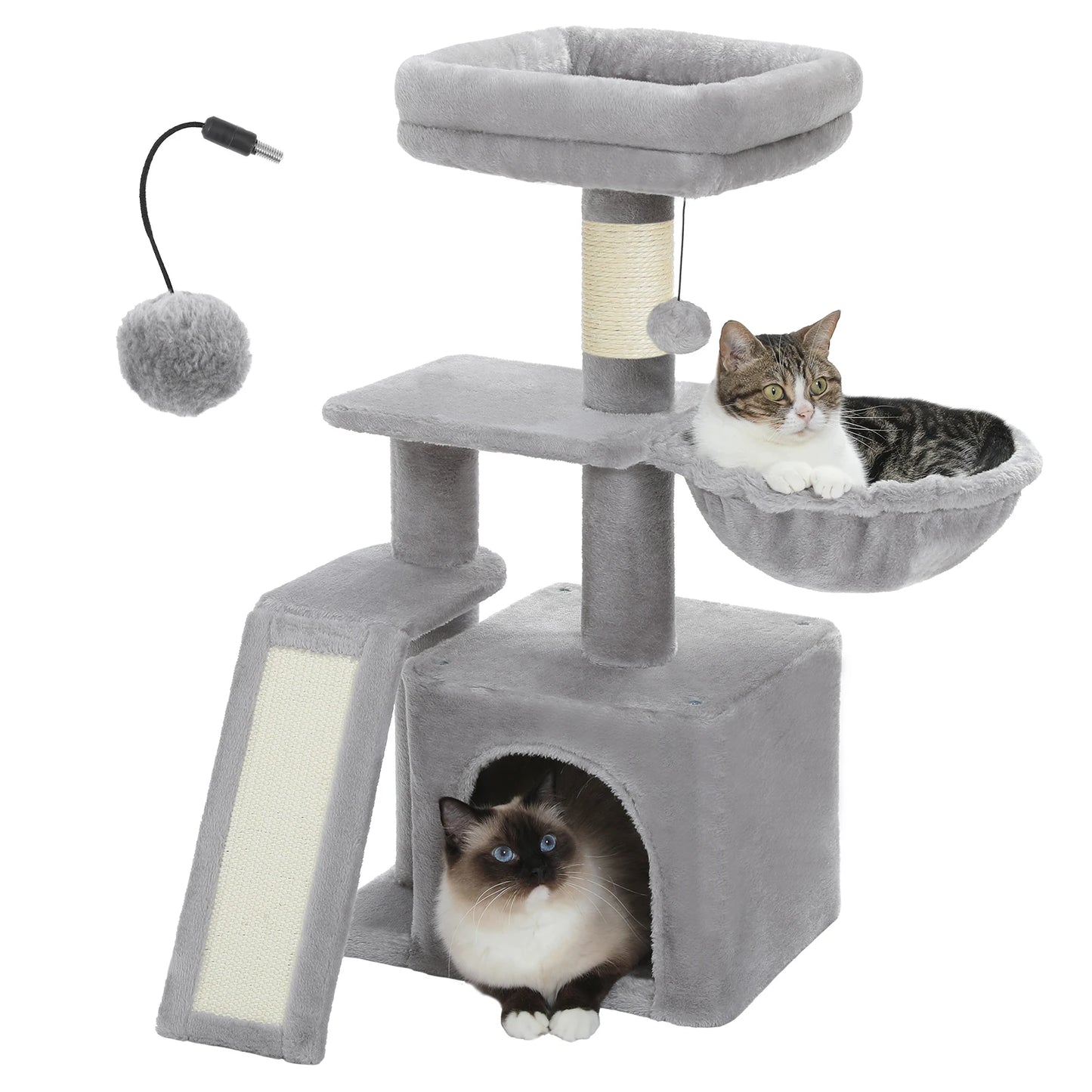Cat Activity Tree with Hammock and Removable Perch - view 39