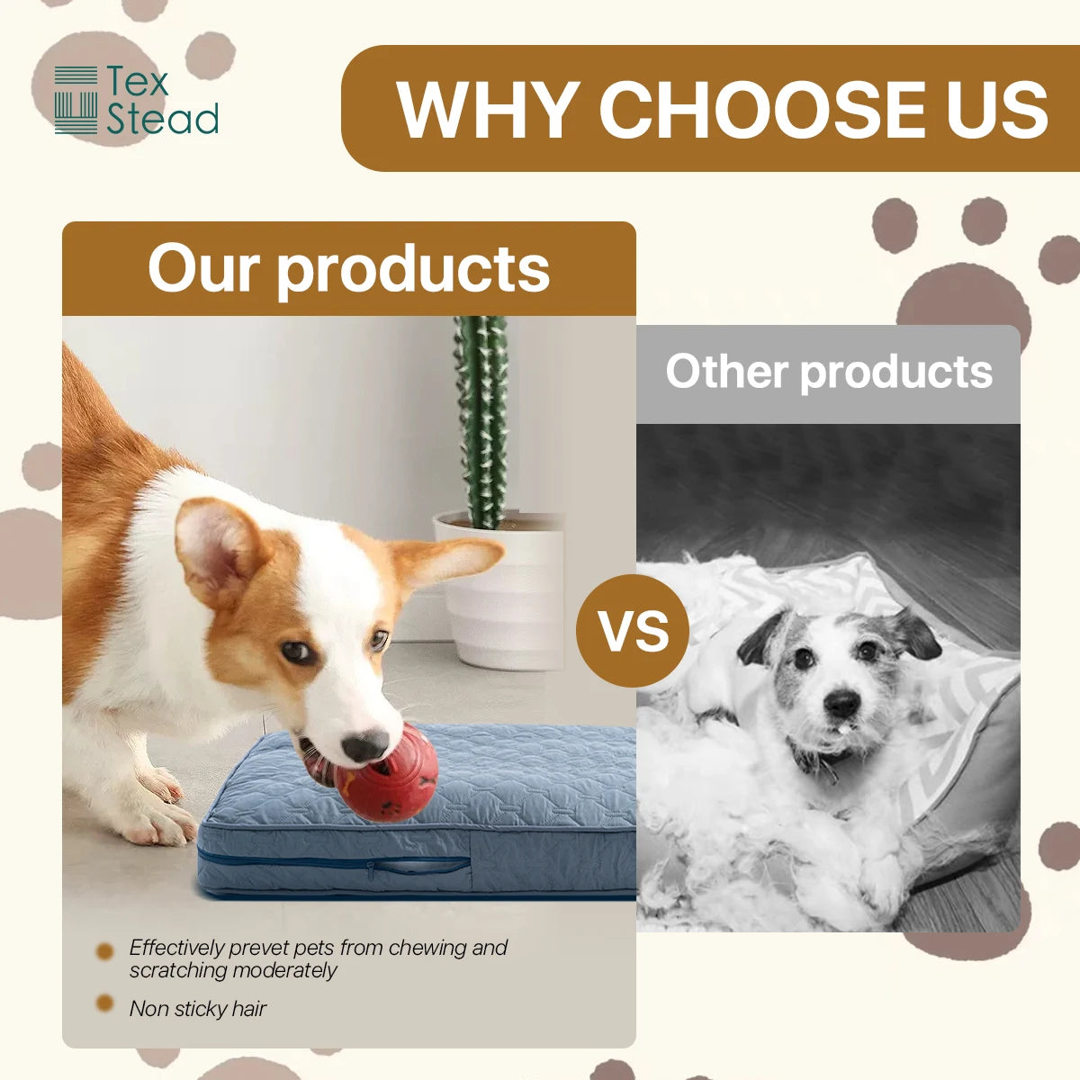 Orthopedic Dog Bed Cover for Large Dogs (Washable) - in use