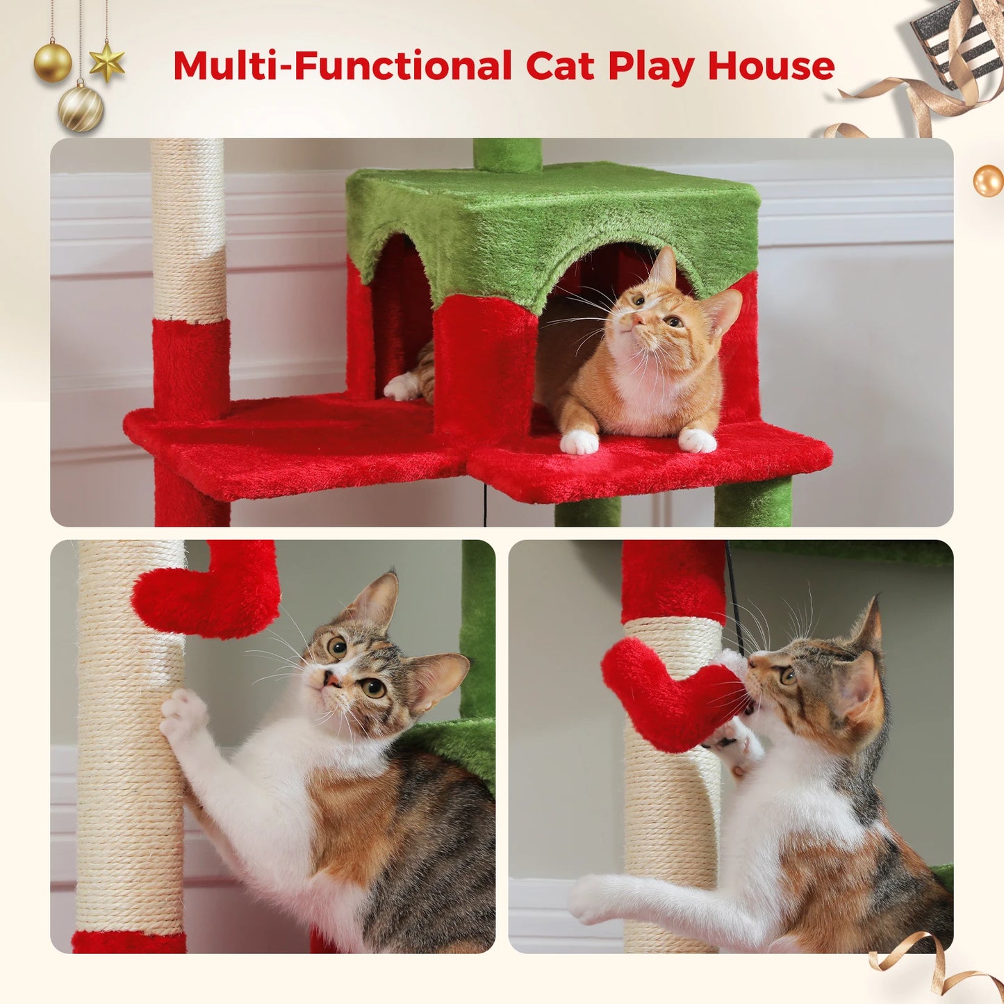 5-Level Cat Tree Tower for Large Cats with Hammock - view 30