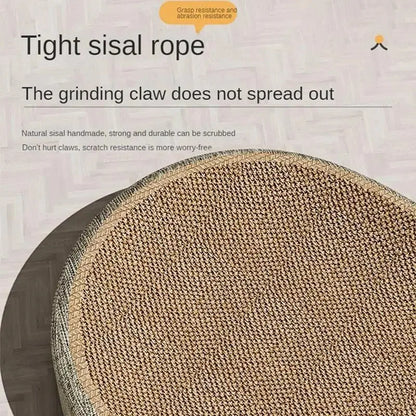 2-in-1 Oval Sisal Cat Scratcher and Bed - side view