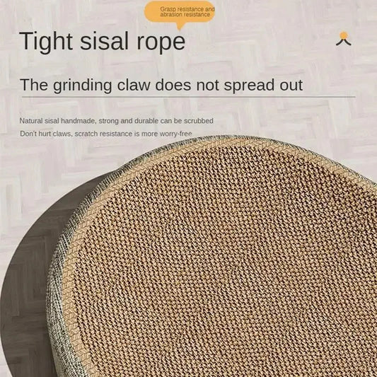 2-in-1 Oval Sisal Cat Scratcher and Bed - side view