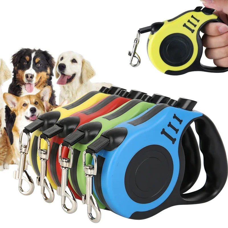 Retractable Dog Leash (3m or 5m) for Small to Medium Pets