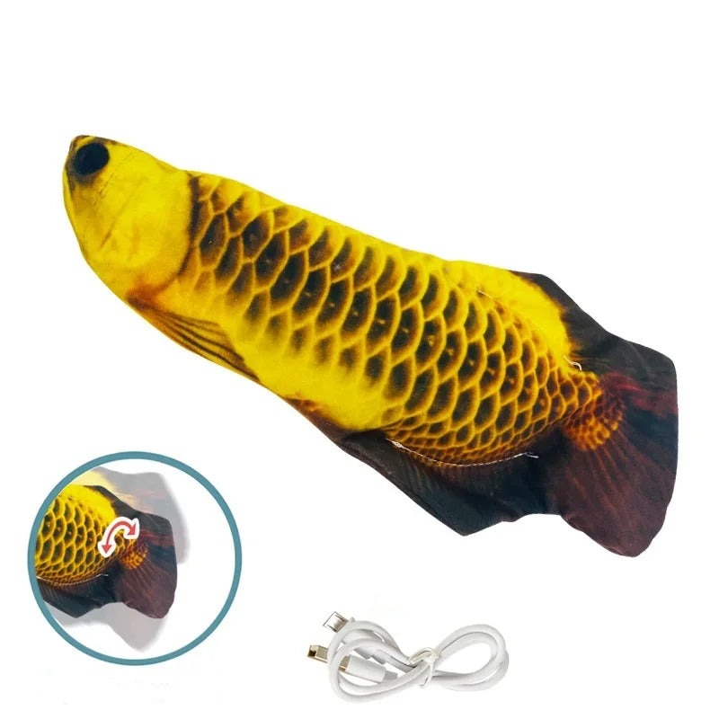 USB Rechargeable Electric Flopping Fish Cat Toy - 07