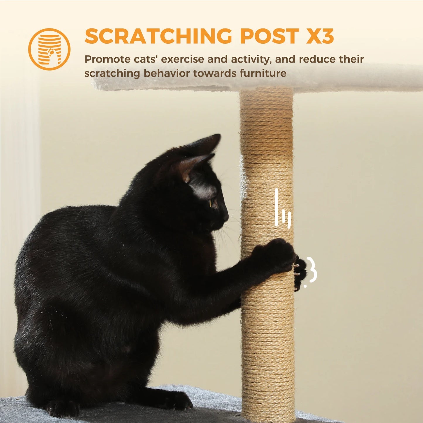 Cat Activity Tree with Hammock and Removable Perch - view 23