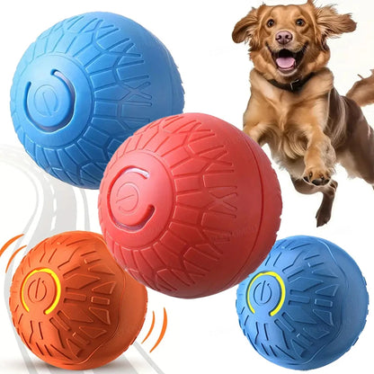USB Rechargeable Smart Rolling Dog Ball - from above