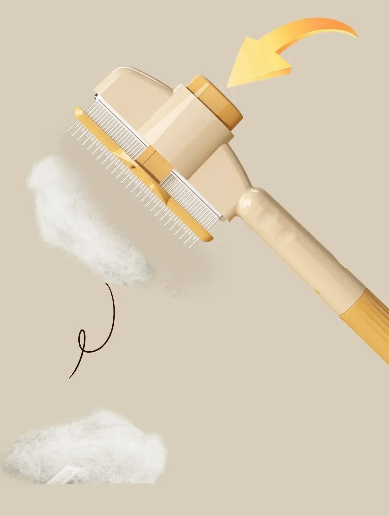One-Button Self-Cleaning Pet Hair Removal Comb - size reference