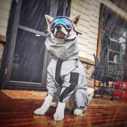 Reflective Sun-Protective Dog Raincoat Jumpsuit - close-up