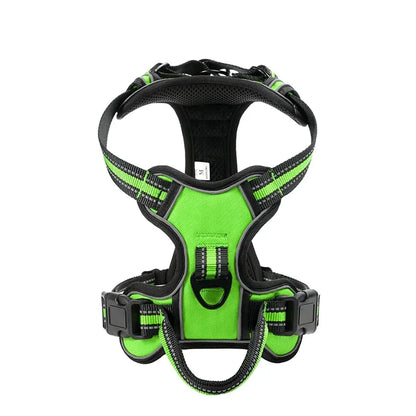 Adjustable No-Pull Reflective Dog Harness - from above