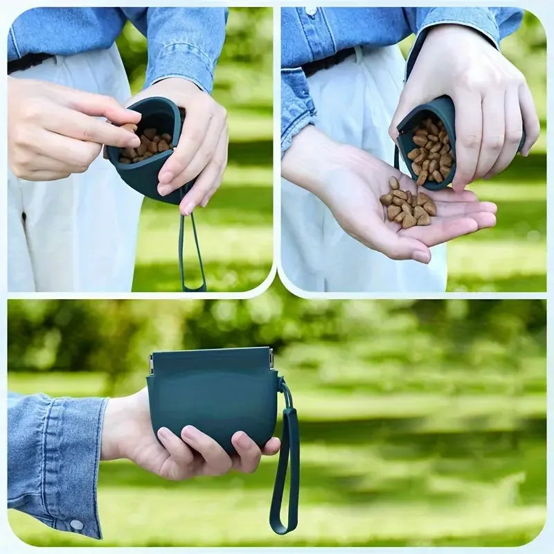 Portable Silicone Dog Treat Pouch for Training and Walks - feature view