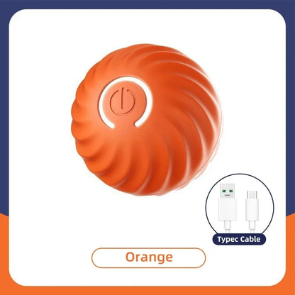Smart Bouncing Dog Toy Ball with RGB Lights - A Orange NO RGB 180