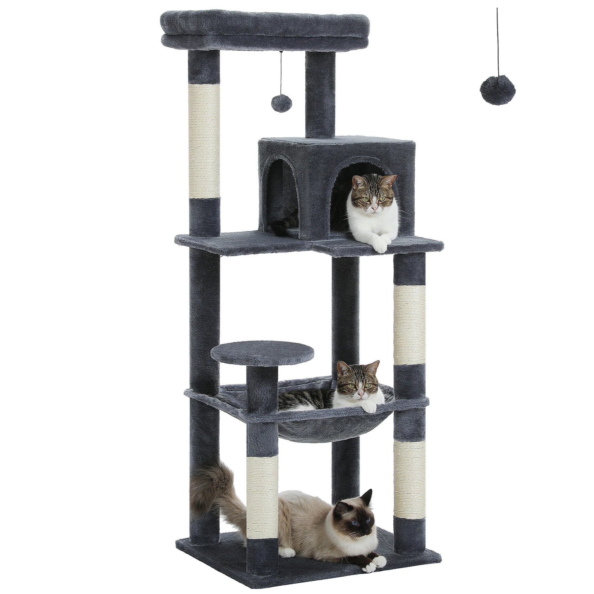 5-Level Cat Tree Tower for Large Cats with Hammock - view 34