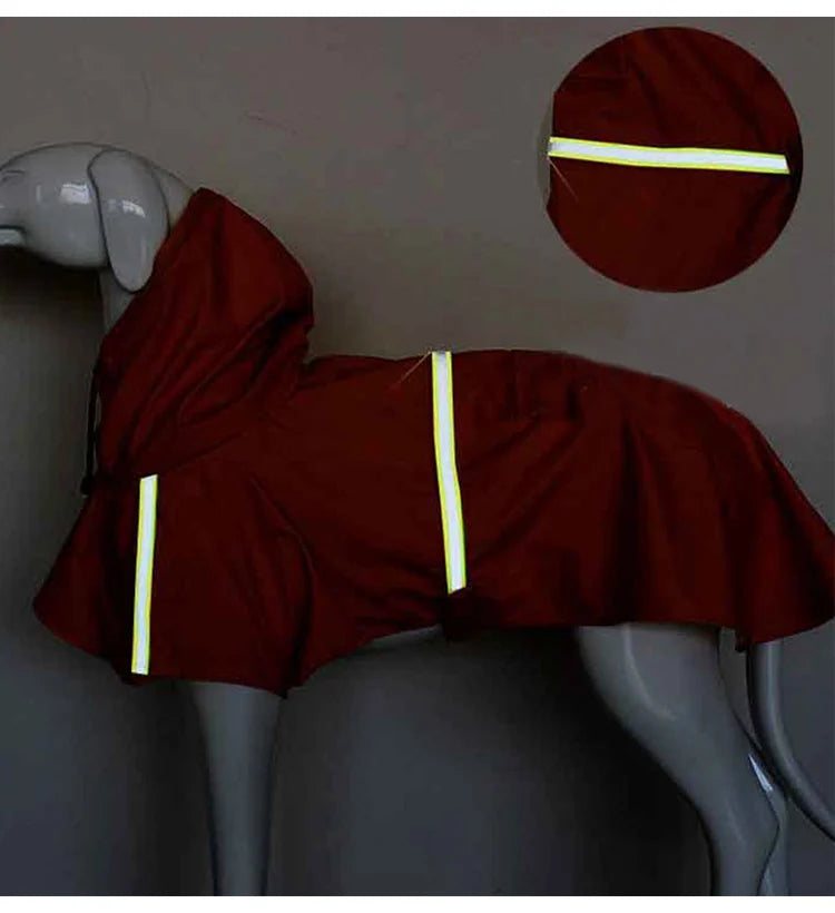 Hooded Reflective Dog Raincoat for Medium and Large Dogs - view 14