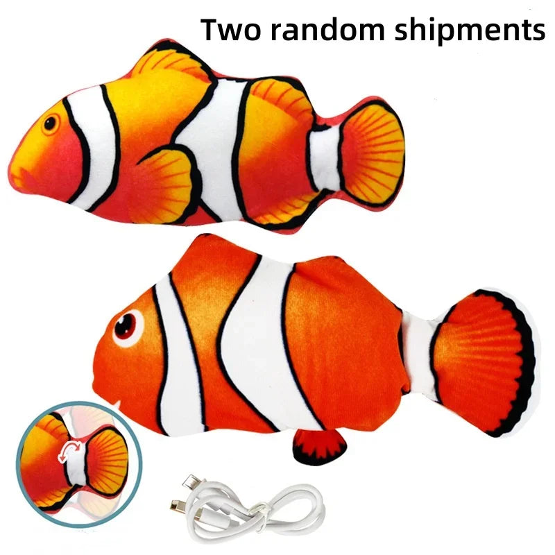 USB Rechargeable Electric Flopping Fish Cat Toy - 09