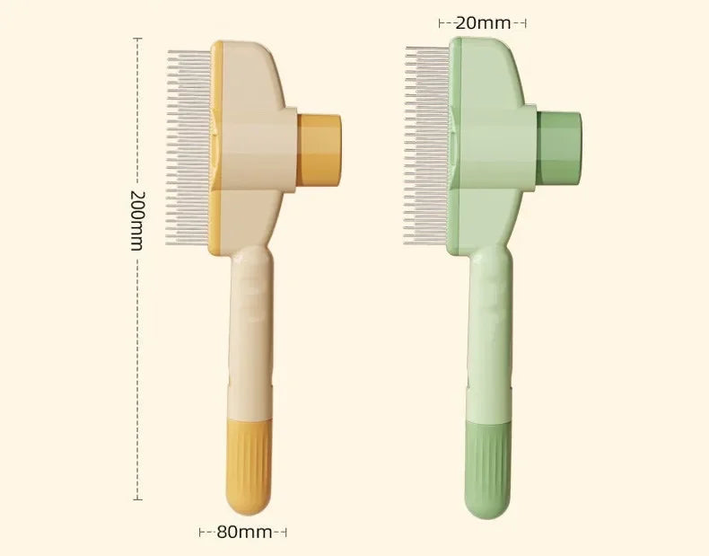 One-Button Self-Cleaning Pet Hair Removal Comb - from above