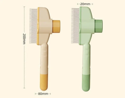 One-Button Self-Cleaning Pet Hair Removal Comb - from above