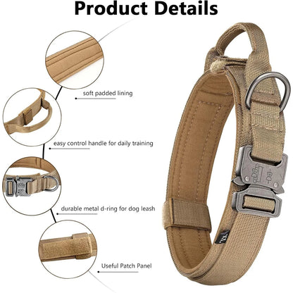 Tactical Dog Collar and Leash Set for Medium and Large Dogs - view 11