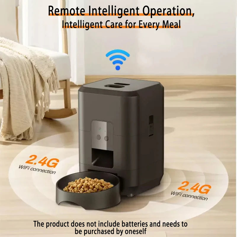 2L Programmable Auto Pet Feeder with Voice Recording - close-up
