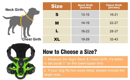 Rechargeable LED No-Pull Dog Harness - view 12