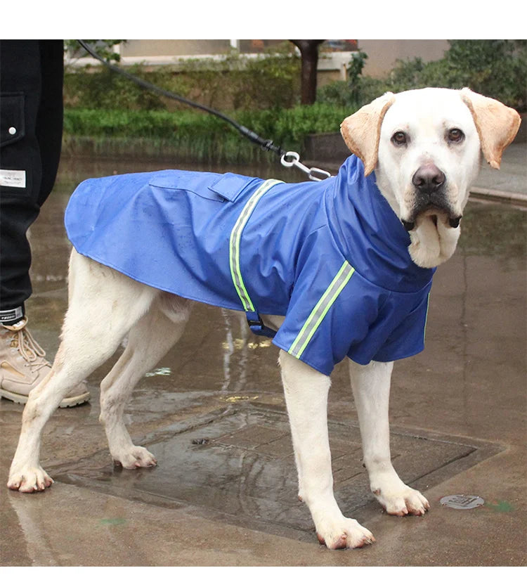 Hooded Reflective Dog Raincoat for Medium and Large Dogs - view 18