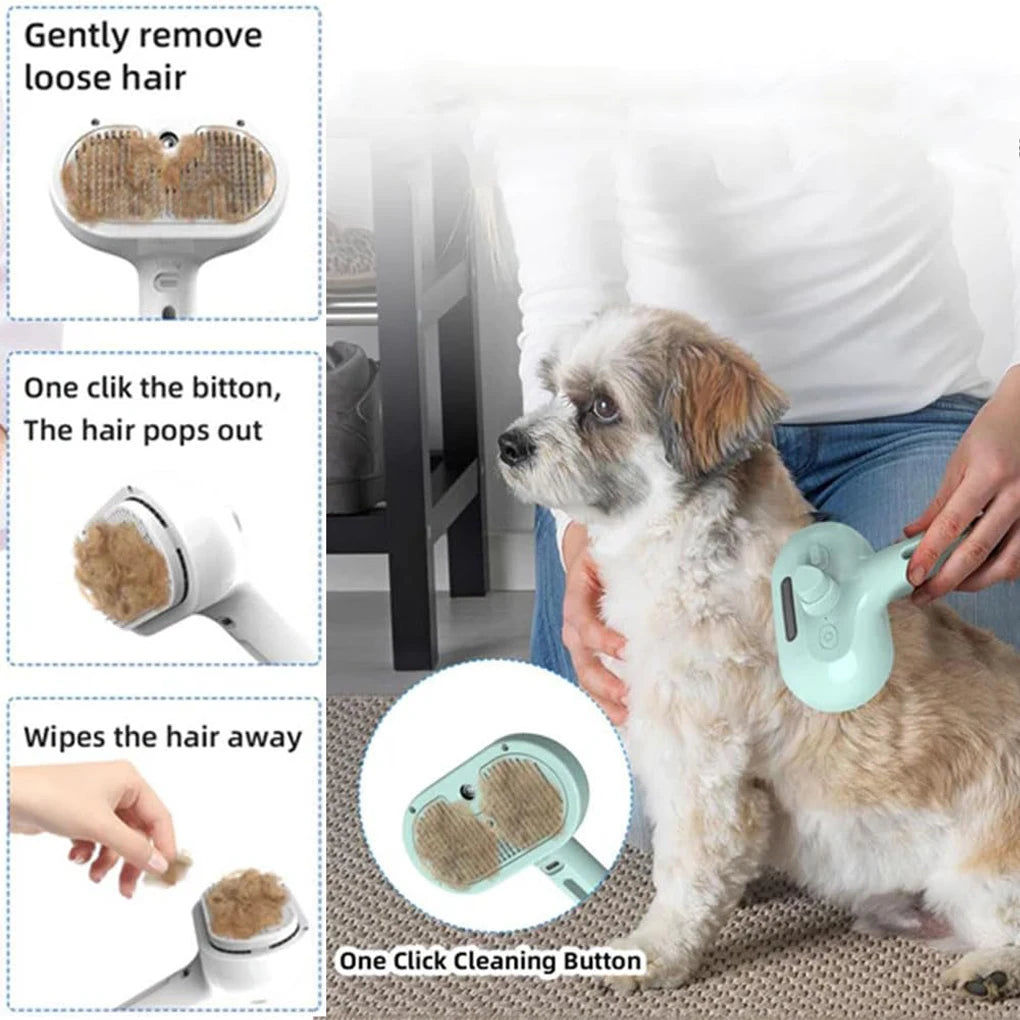 3-in-1 Steam Spray Pet Grooming Brush - view 11
