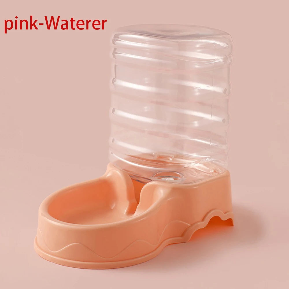 3.8L Automatic Pet Feeder and Water Fountain - pink-Waterer