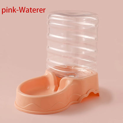 3.8L Automatic Pet Feeder and Water Fountain - pink-Waterer