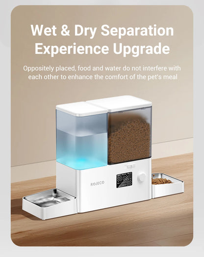 2-in-1 Automatic Pet Feeder and Water Fountain (8.5L) - size reference