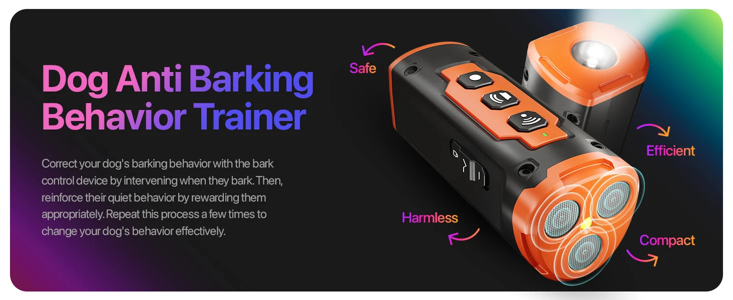Ultrasonic Dog Repeller and Training Device with LED - from above