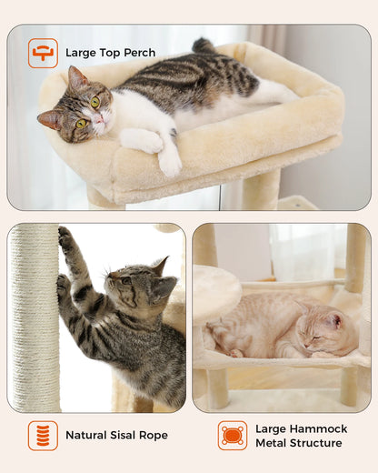 5-Level Cat Tree Tower for Large Cats with Hammock - view 15