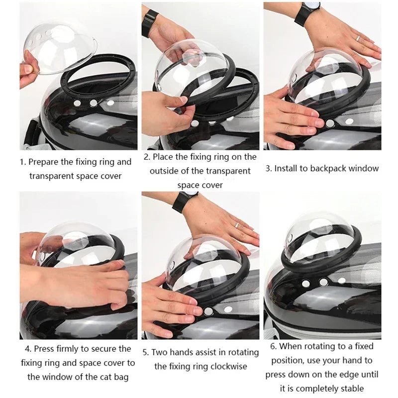 Transparent Bubble Capsule Pet Carrier Backpack - lifestyle
