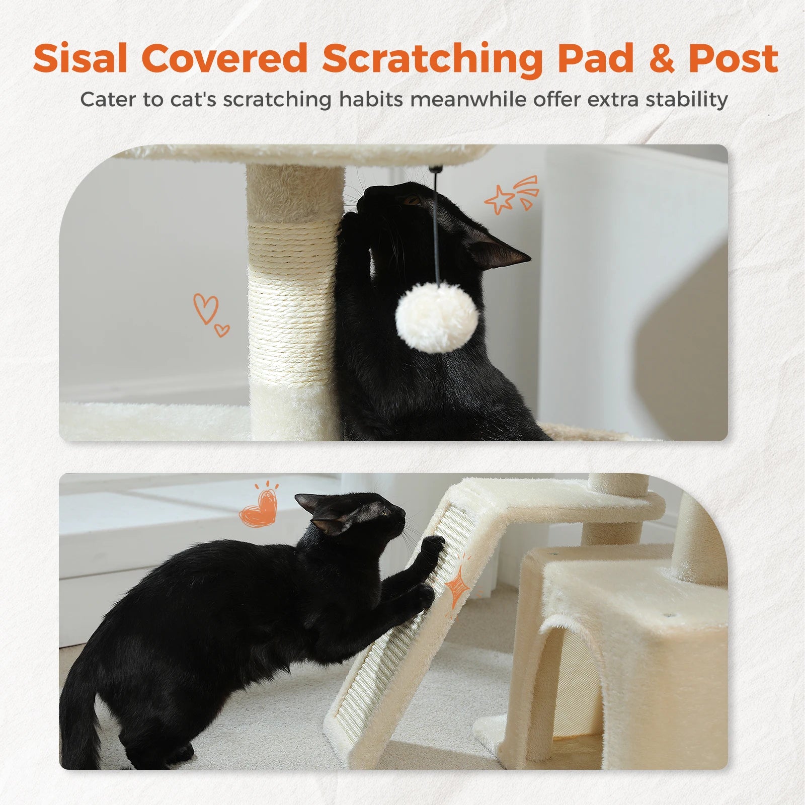Cat Activity Tree with Hammock and Removable Perch - view 34