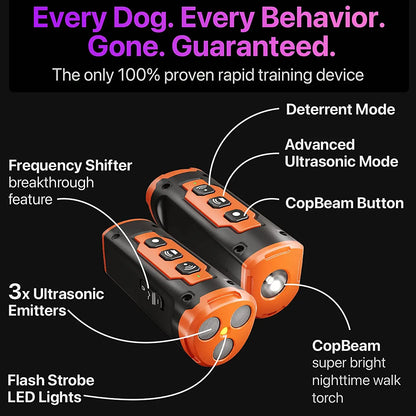 Ultrasonic Dog Repeller and Training Device with LED - detail
