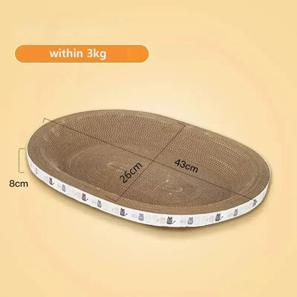 Corrugated Cardboard Cat Scratcher and Bed - lifestyle