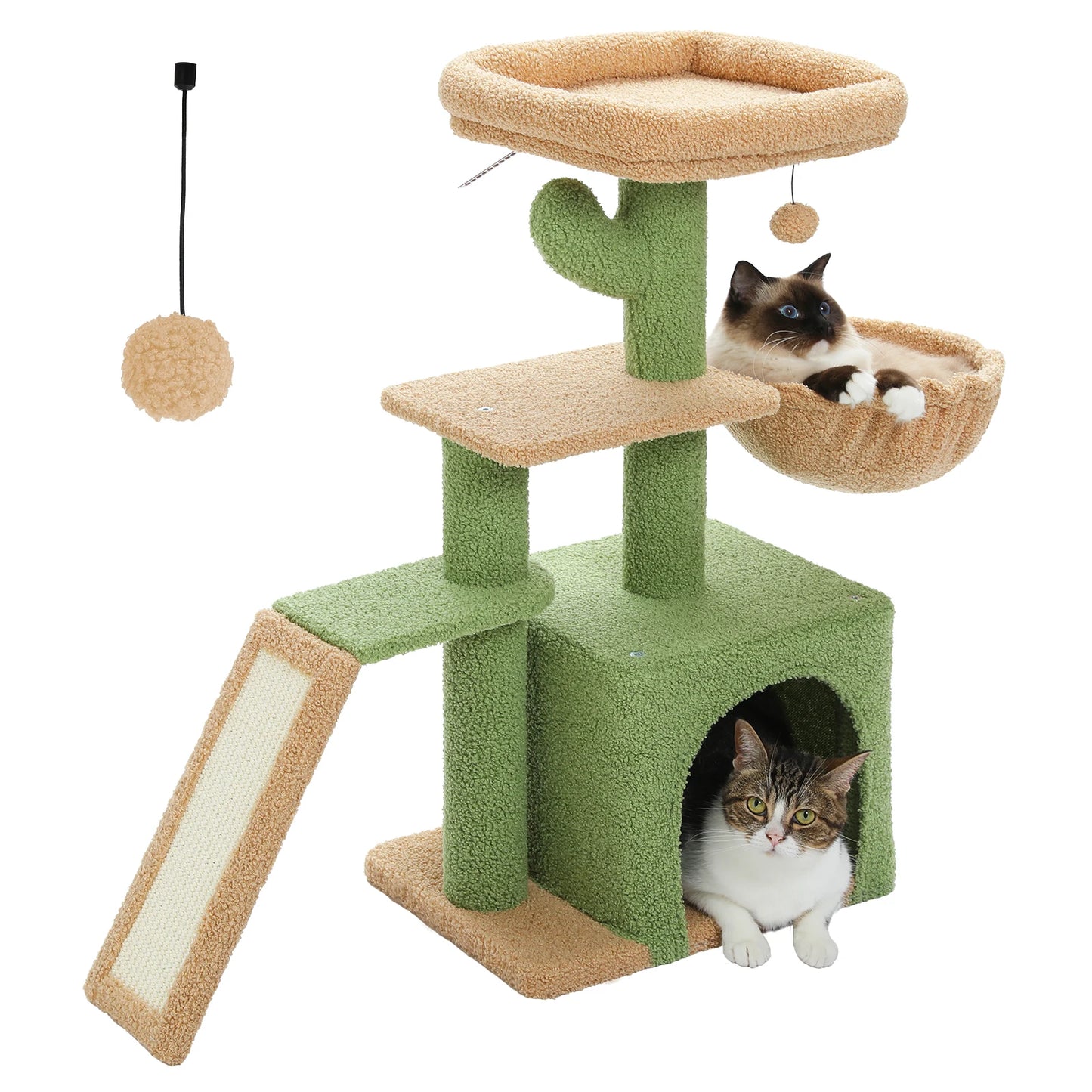 Cat Activity Tree with Hammock and Removable Perch - view 37