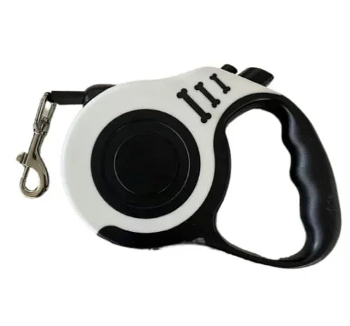 Retractable Dog Leash (3m or 5m) for Small to Medium Pets - White / 5M
