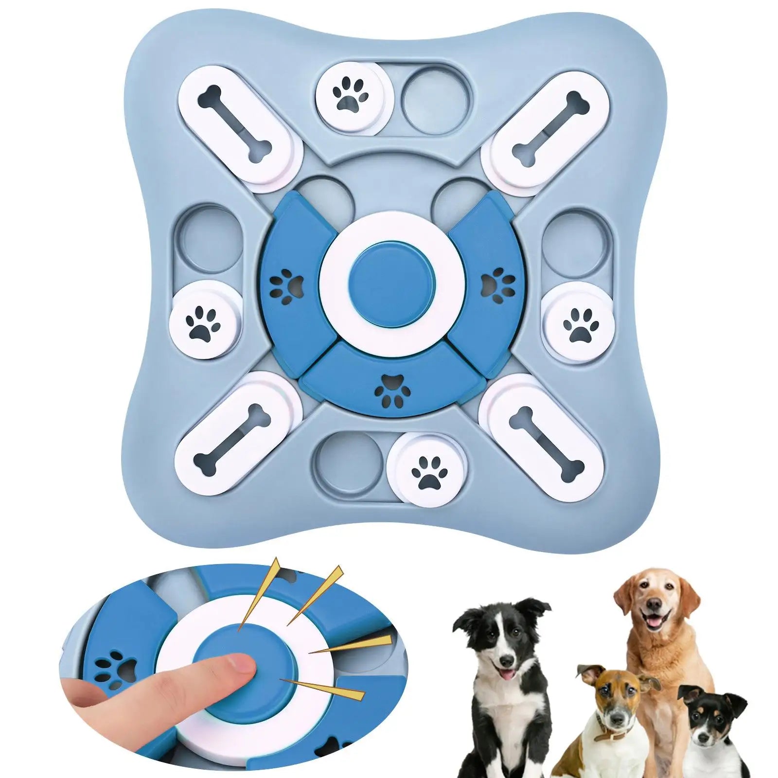 Slow Feeder Puzzle Bowl for Dogs and Cats