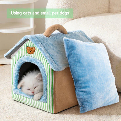 Foldable Washable Pet House Bed for Cats and Small Dogs - view 13