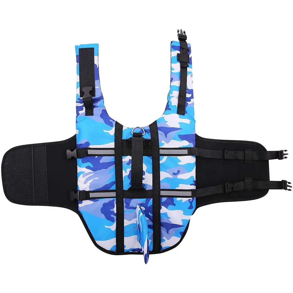 Dog Life Jacket with Harness for Swimming and Water Safety - side view