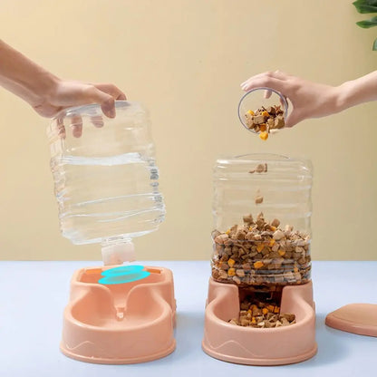 3.8L Automatic Pet Feeder and Water Fountain - lifestyle