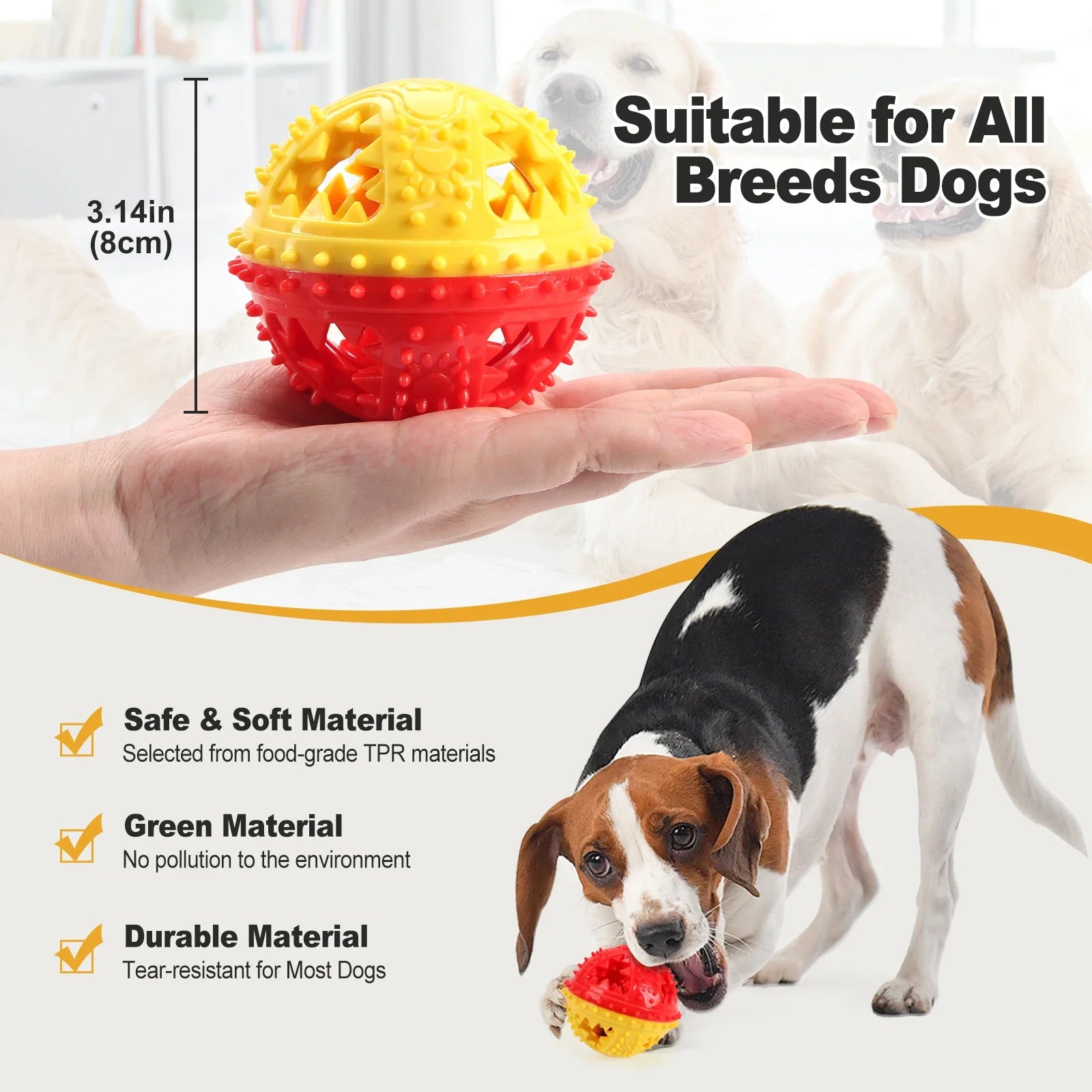 Treat-Dispensing Sound Ball for Dog Chewing - feature view