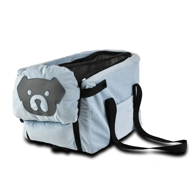 Foldable Dog Car Seat Cover and Travel Hammock - Blue
