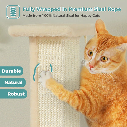 Large Sisal Cat Scratching Post with Dangling Ball - lifestyle