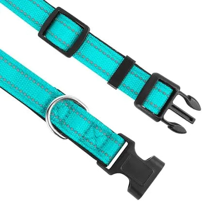 Reflective Adjustable Dog Collar for Medium Dogs - in use