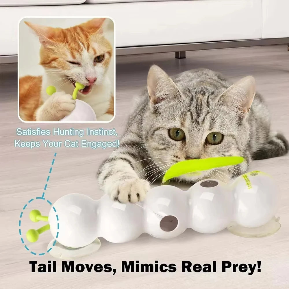 Whack-a-Worm Motion Activated Cat Toy - WHITE