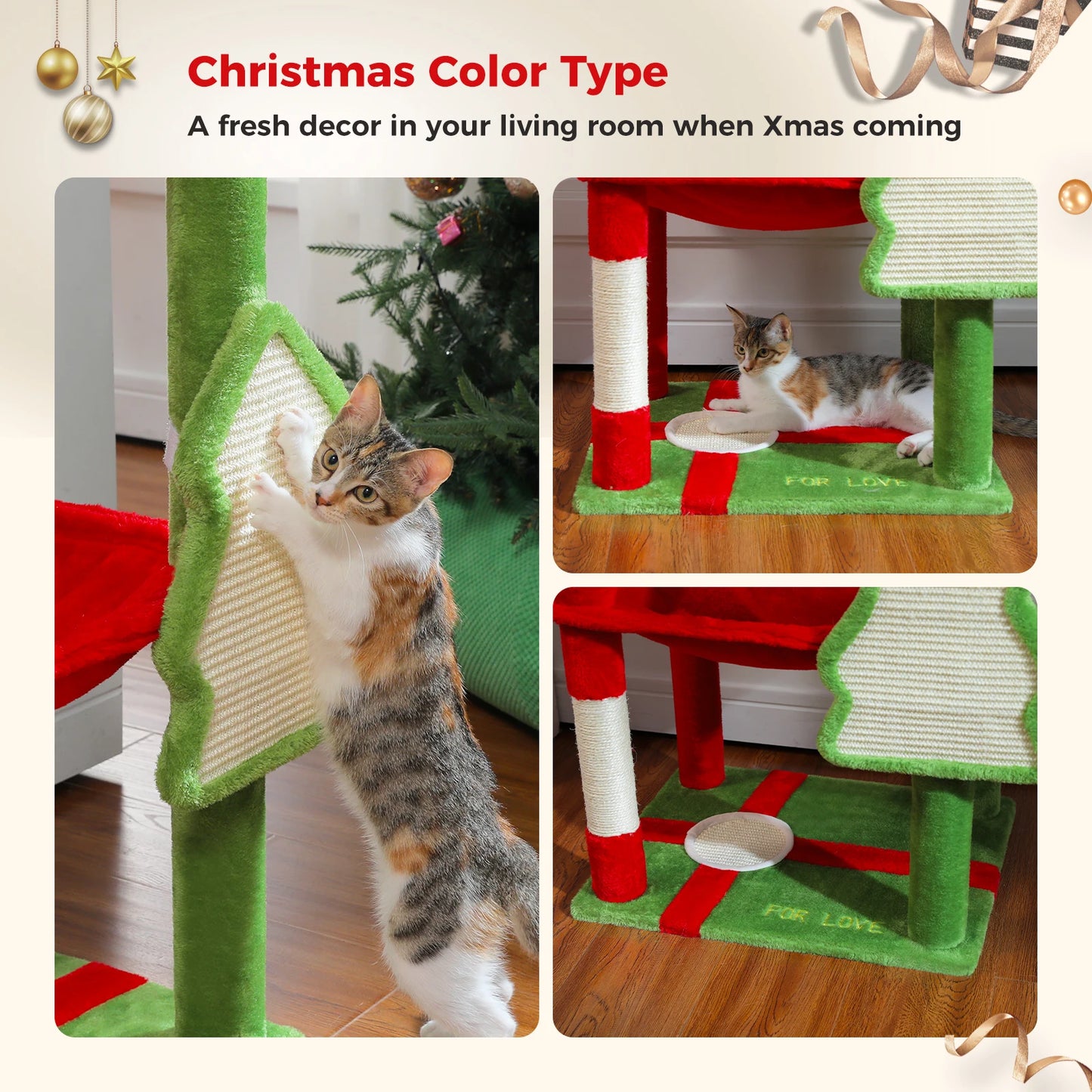 5-Level Cat Tree Tower for Large Cats with Hammock - view 31