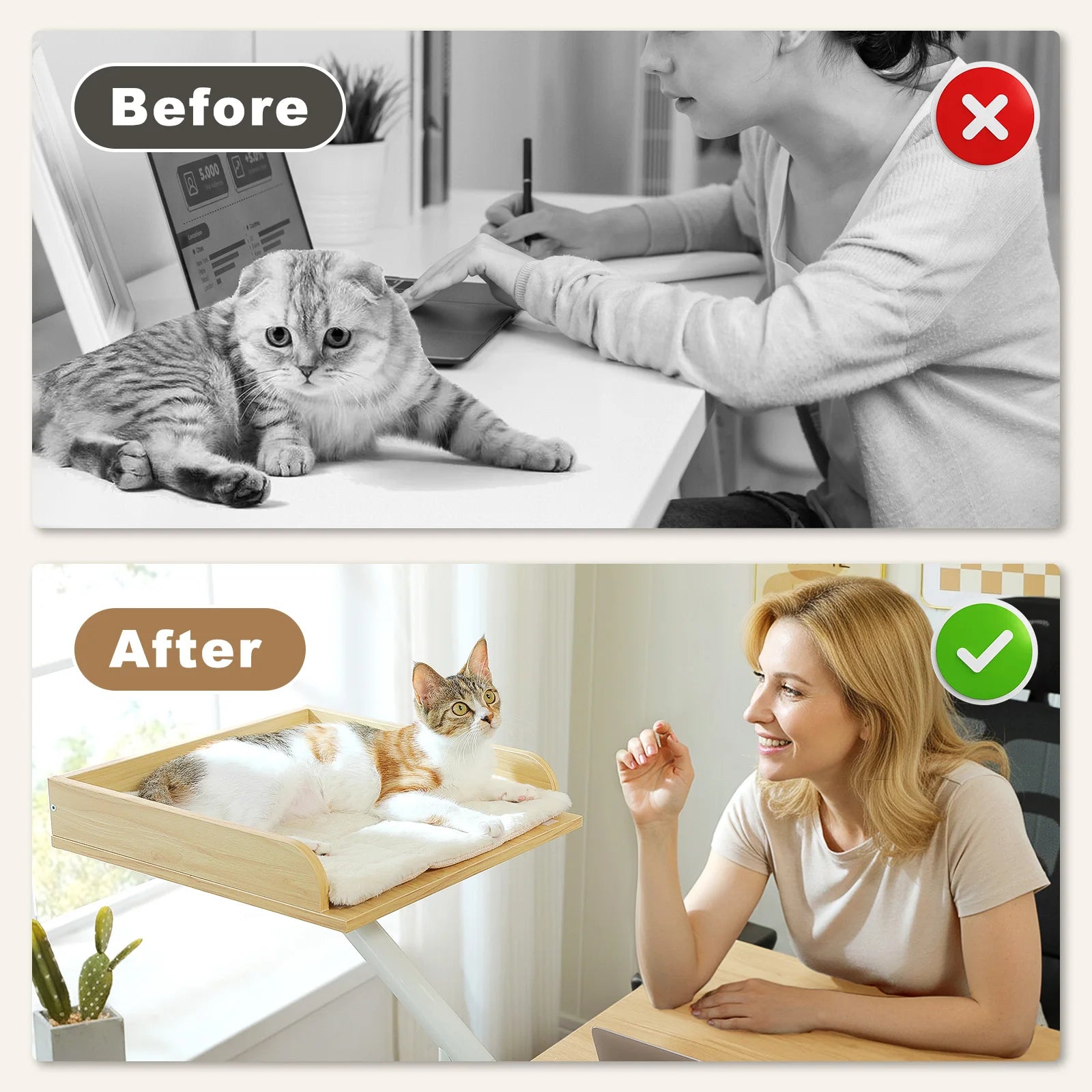 360 Degree Rotatable Cat Desk Bed with Adjustable Stand - view 21