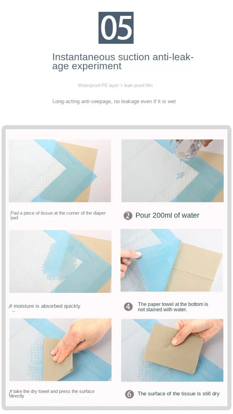 Absorbent Disposable Puppy Training Pee Pads (20 to 100 Pack) - size reference