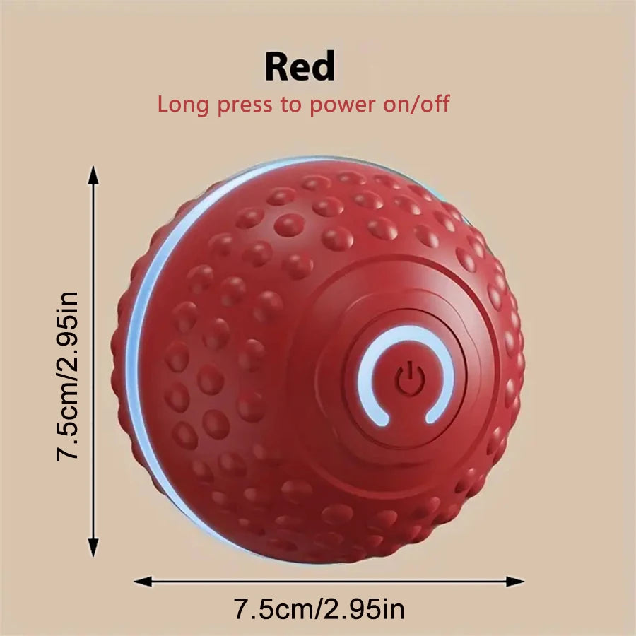 USB Rechargeable Smart Rolling Dog Ball - Red YD