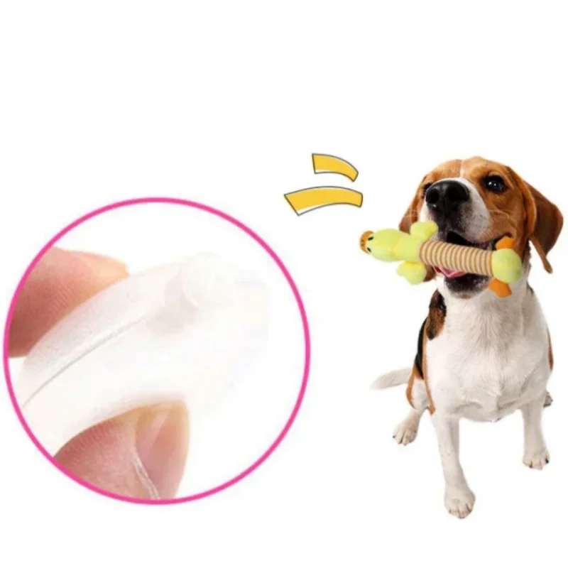 Plush Squeaky Animal Dog Toys (Elephant, Duck, Pig) - side view